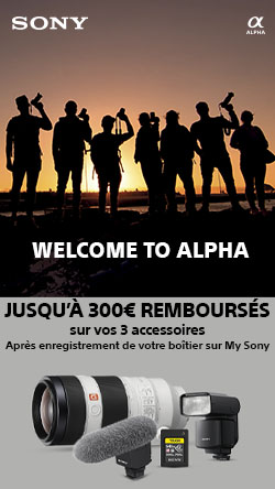 Jusqu'à 300€ remboursés sur vos accessoires après enregistrement de votre boîtier sur MySony